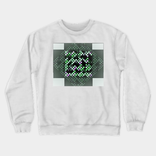 Cross The Polka patchwork pattern Crewneck Sweatshirt by TriForceDesign